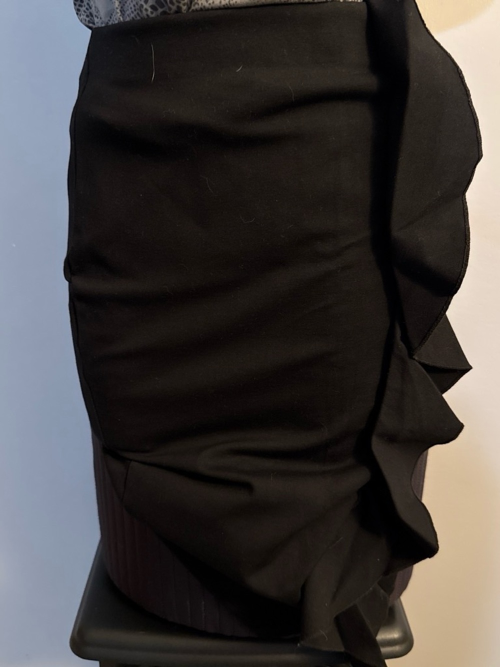 Black Ruffle-Trim women’s  Ruffle Skirt size Small